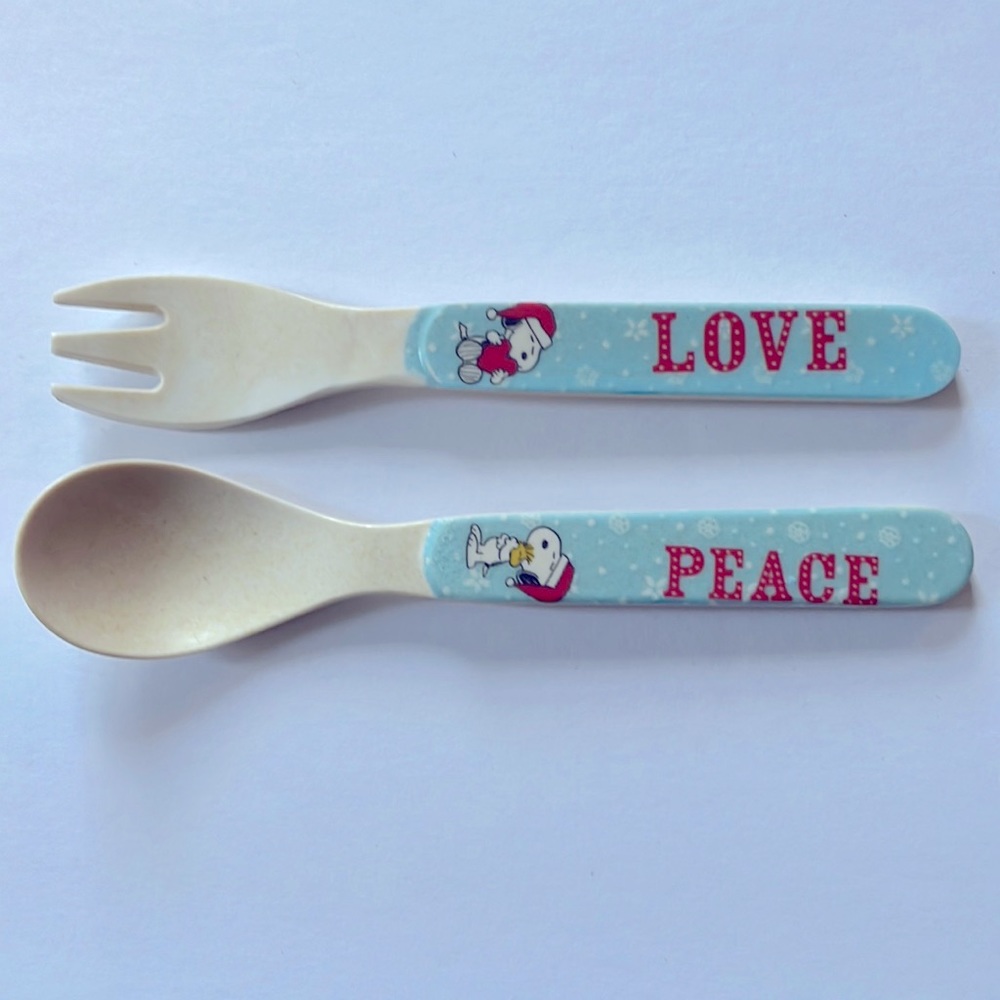 Snoopy Peanuts Child’s Fork and Spoon Set NWOT